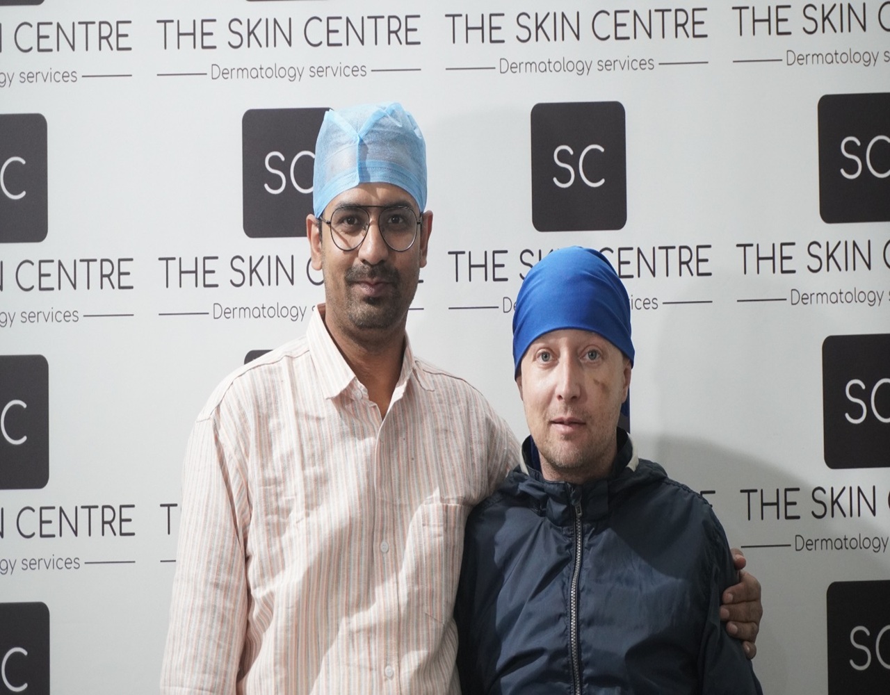 Dr. Abhinav with his Happy International Patient After Surgery