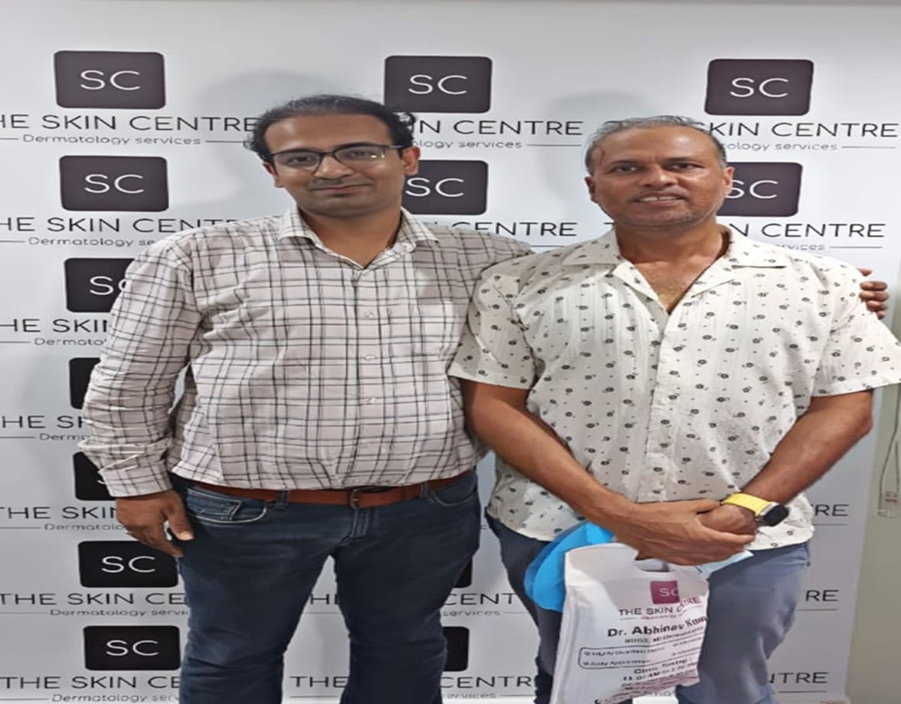 Dr. Abhinav with Patient